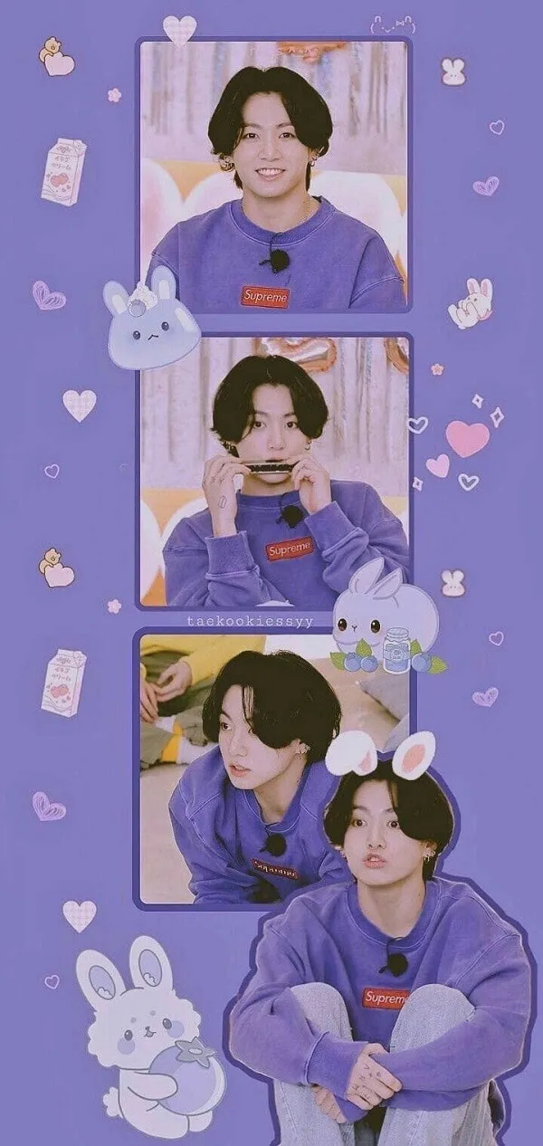 Ảnh jungkook đây là hình của một vài người tạo dáng cho bức tranh