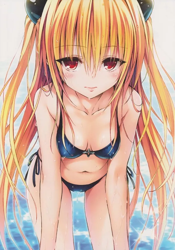 Ảnh konjiki no yami cute có một hình của cô gái mặc bikini trong nước