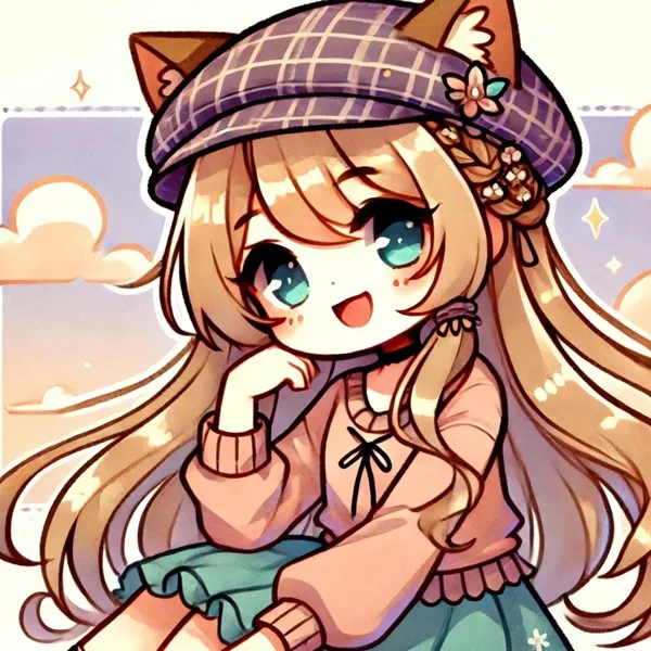 Ảnh konjiki no yami cute có một hình hoạt của cô gái mũ mèo