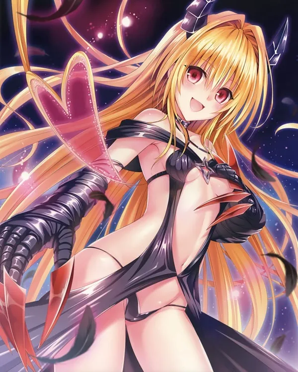 Ảnh konjiki no yami sexy đây là hình của một cô gái anime gợi cảm với mái tóc vàng dài