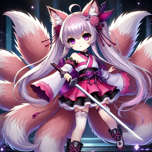 Ảnh kotori itsuka sexy một cô gái anime với mái tóc dài và thanh kiếm trong tay