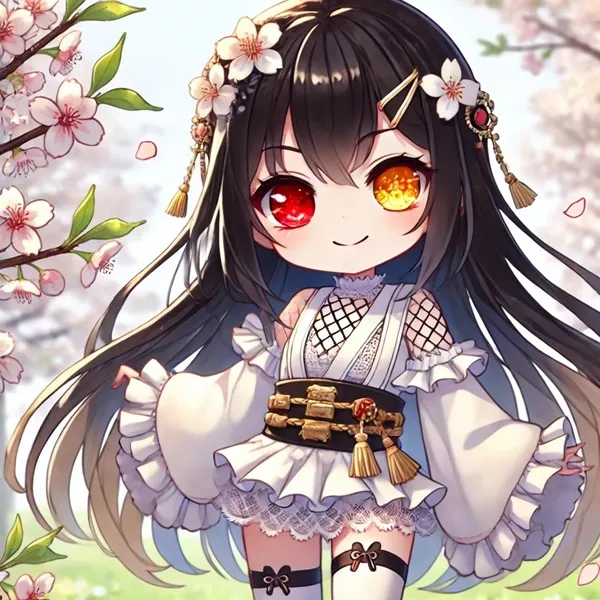 Ảnh kurumi tokisaki sexy một cô gái anime với mái tóc đen dài mặc váy trắng và đôi mắt đỏ