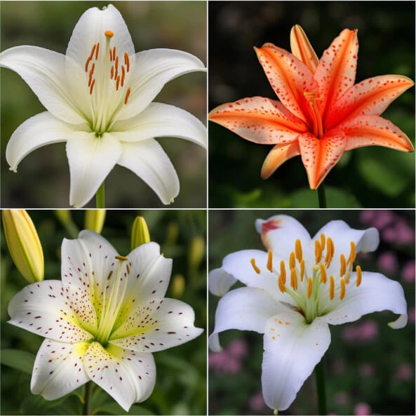 Bốn loại hoa lily khác nhau ảnh loa kèn