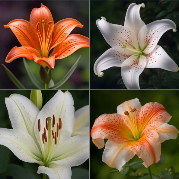 Bốn loại hoa lily khác nhau ảnh loa kèn