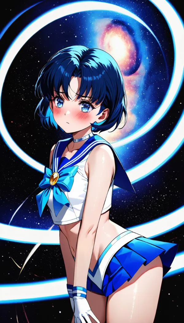 Ảnh mizuno ami hentai có một người phụ nữ đang đứng trước thiên hà