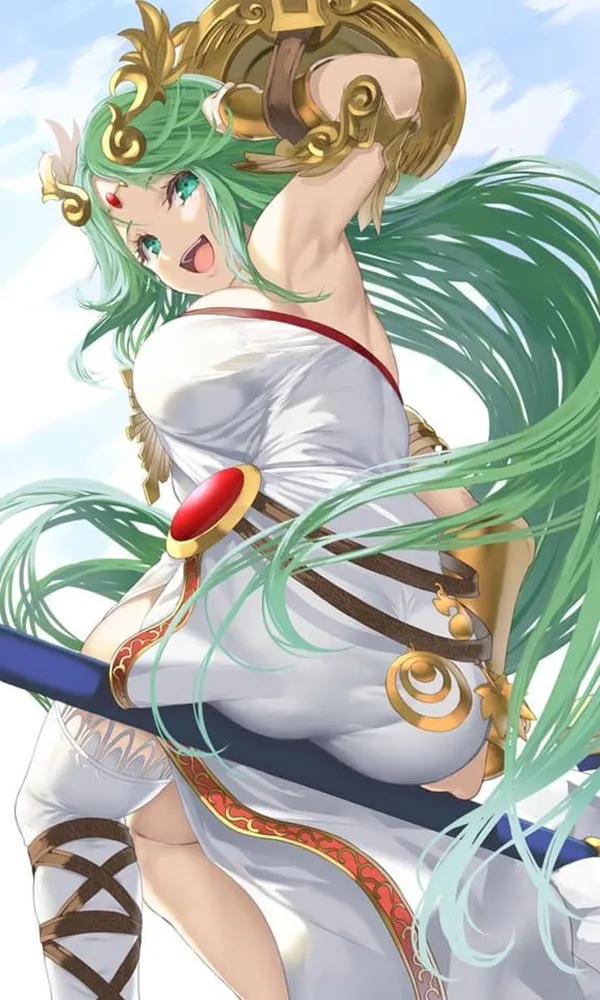Ảnh palutena hentai có một người phụ nữ đang cầm thanh kiếm trong tay