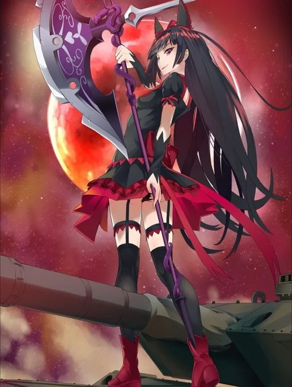 Rory mercury đây là hình ảnh của một cô gái có mái tóc dài cầm kiếm