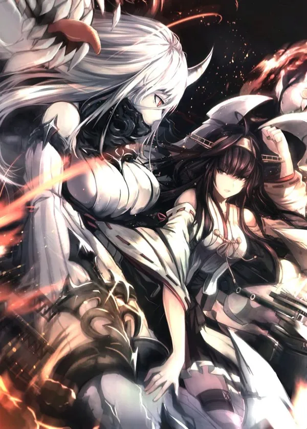 Ảnh seaport hime vũ bụ hình của một vài nhân vật anime chiến đấu với cái gì đó