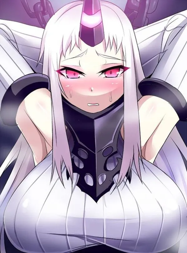 Ảnh seaport hime vũ bụ một hình của cô gái anime với mái tóc trắng dài và đôi mắt hồng