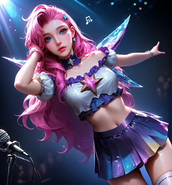 Ảnh hentai seraphine cô gái thủy thủ với mái tóc hồng và một ngôi sao trên ngực