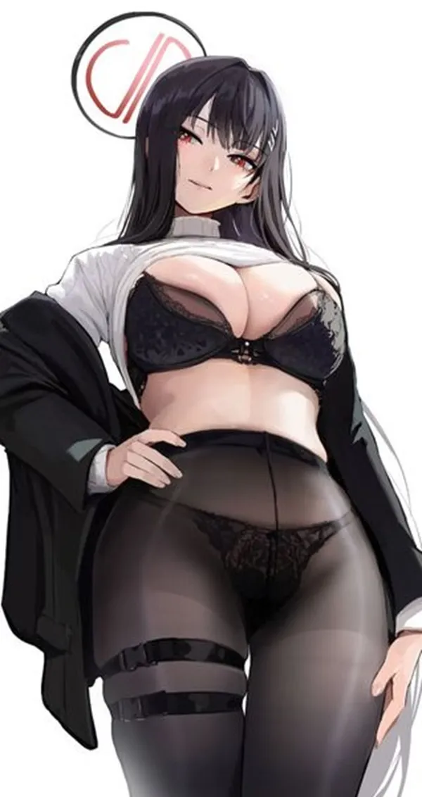 Ảnh suo yuki hentai không che hình của một người phụ nữ mặc đồ đạc và vớ tạo dáng cho máy
