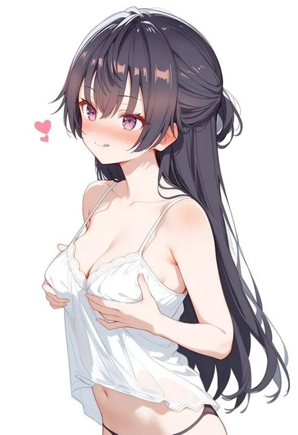 Ảnh suo yuki hentai không che đây là bản vẽ của một người phụ nữ có mái tóc đen dài và đầu trắng