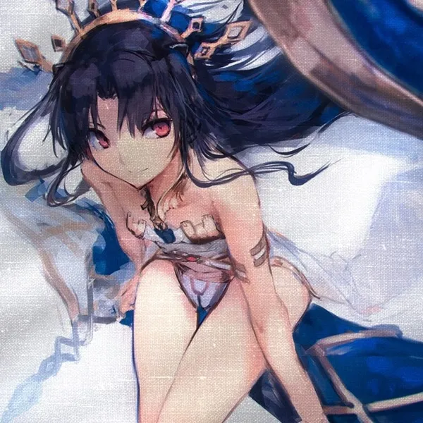 Ảnh tohsaka rin bikini có một bức tranh của người phụ nữ vương miện trên đầu