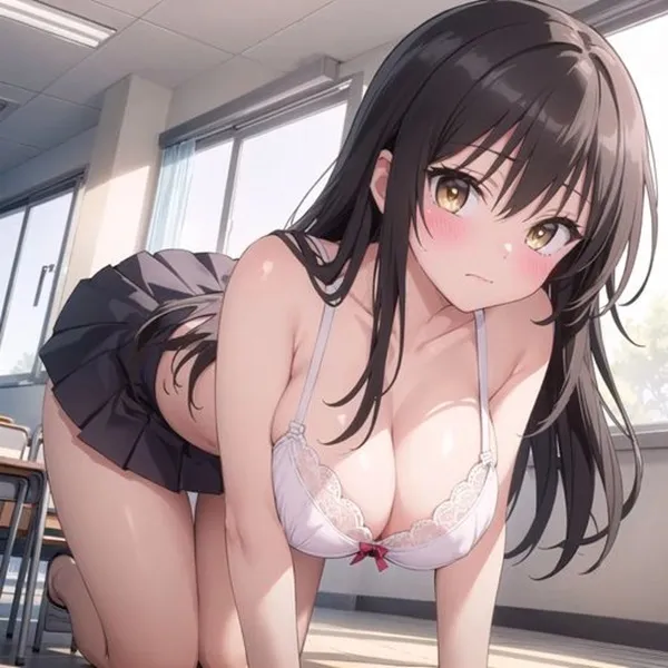 Ảnh yui kotegawa bikini hình một người phụ nữ mặc áo ngực trắng và váy đen