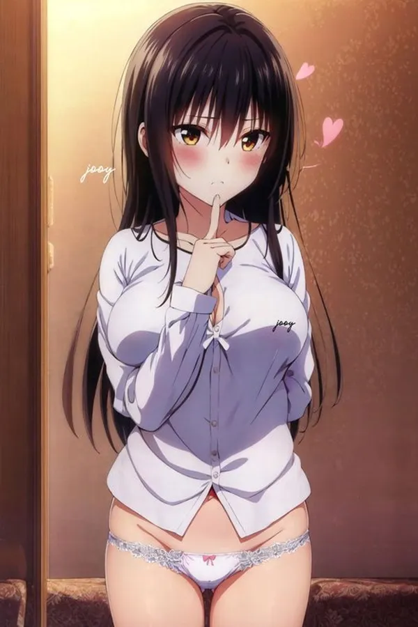 Ảnh yui kotegawa chibi đây là hình của một người phụ nữ có mái tóc đen dài