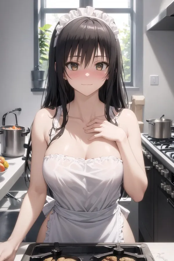 Ảnh yui kotegawa sexy có một người phụ nữ đang đứng trước bếp