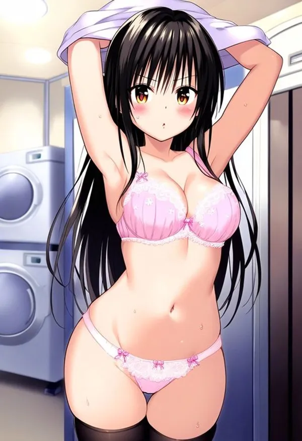 Ảnh yui kotegawa sexy hình một người phụ nữ mặc bikini màu hồng và vớ đen