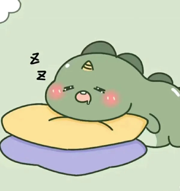 Có một bản vẽ của con cá đang ngủ trên gối