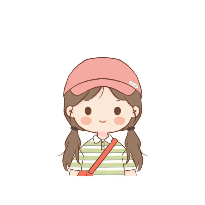 Có một cô bé đội mũ màu hồng và áo sơ mi sọc