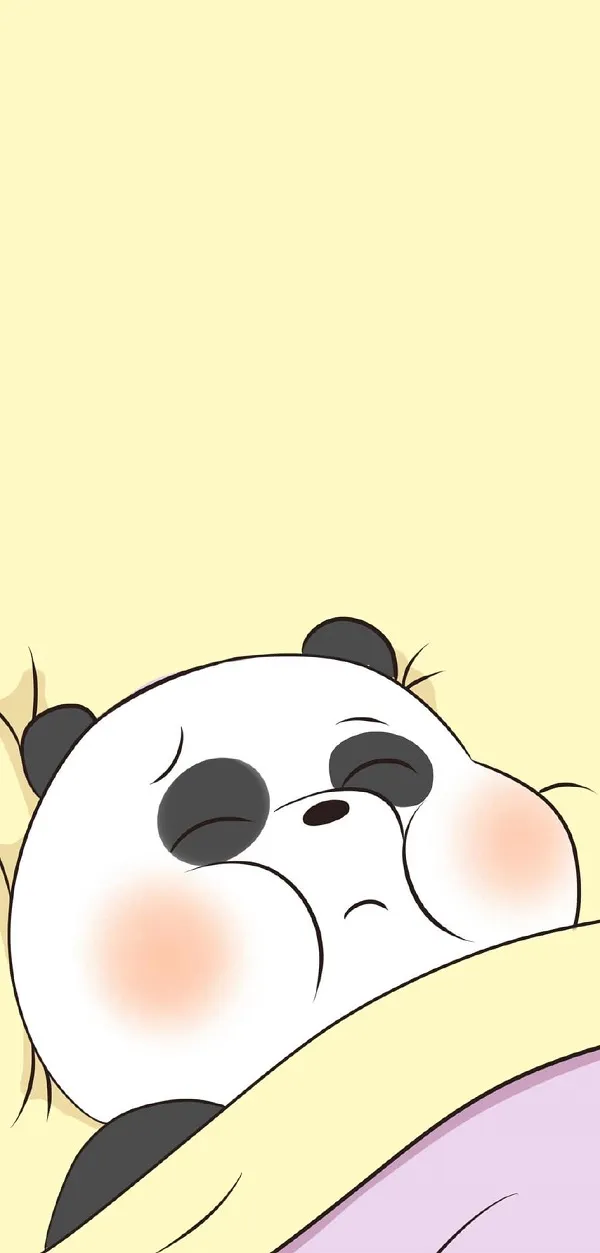 Có một con gấu trúc đang ngủ trên giường