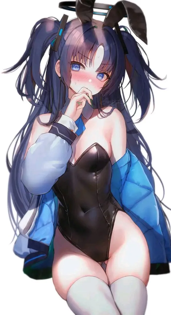 Hayase yuuka sexy hình ảnh một người phụ nữ có mái tóc dài ngồi trên mặt đất