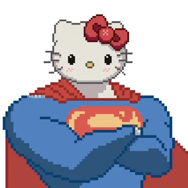 Hình ảnh hello kitty trong trang phục superman