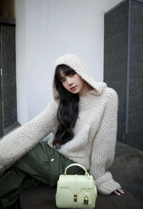 Hình ảnh lisa có một người phụ nữ đang ngồi trên mặt đất với chiếc ví