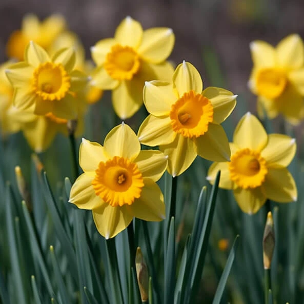 Một bó hoa Daffores màu vàng hoa thủy tiên