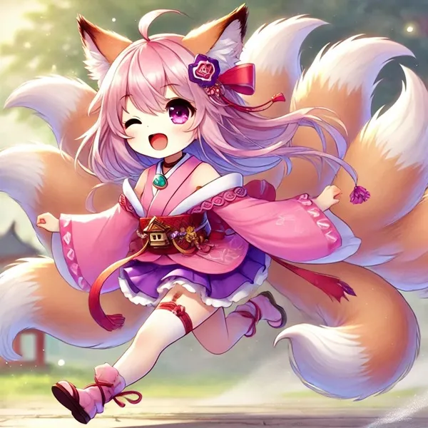 Ảnh kotori itsuka sexy cô gái anime với mái tóc hồng và váy tím chạy trên đường phố