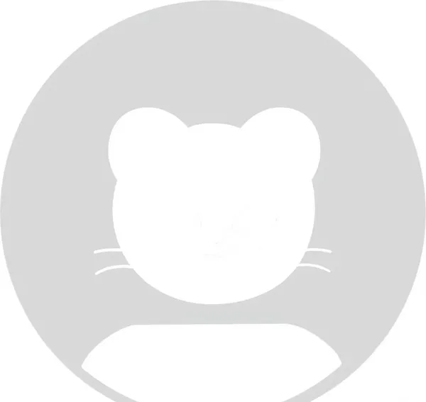 Hình bóng của đầu mèo trong một vòng tròn trên nền trắng
