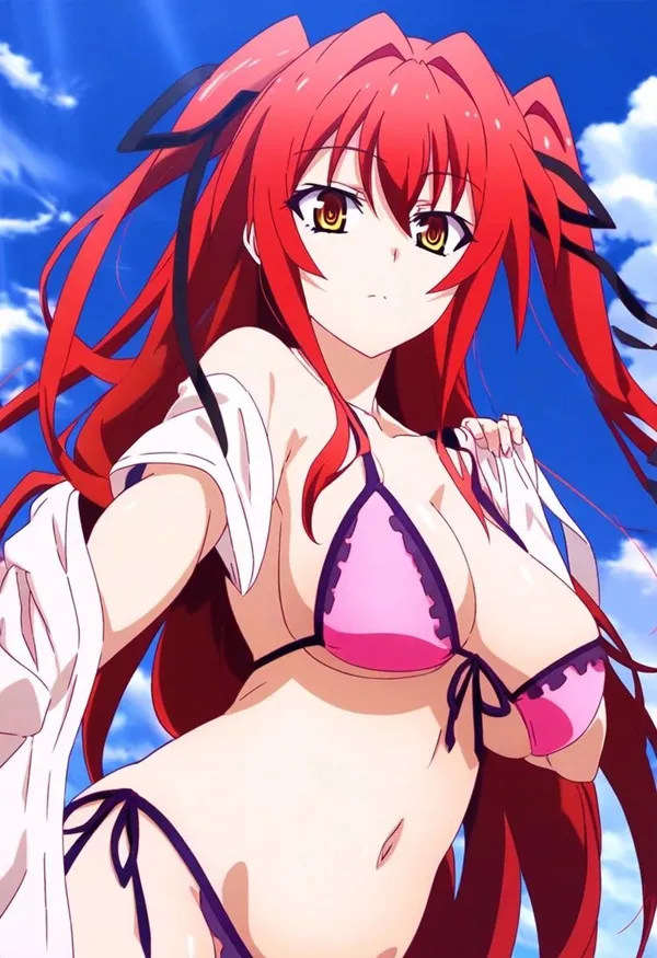 Ảnh naruse mio hentai hình của một người phụ nữ mặc bikini với mái tóc dài màu đỏ