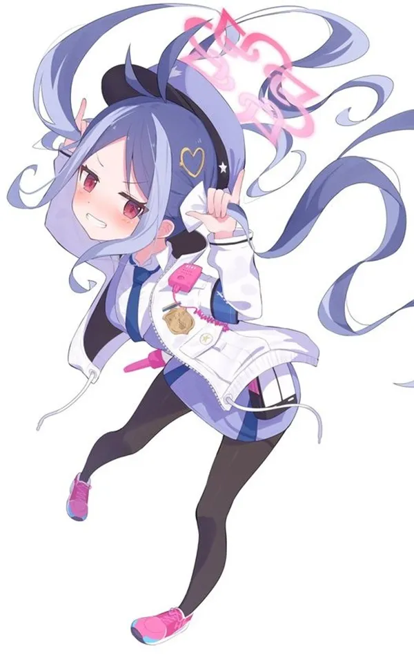 Nemugaki fubuki bikini có một cô gái anime với mái tóc dài và áo sơ mi trắng