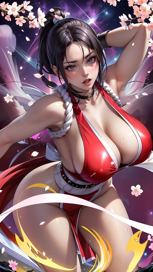 Shiranui mai hình ảnh của một người phụ nữ mặc bikini màu đỏ đang tạo dáng cho máy