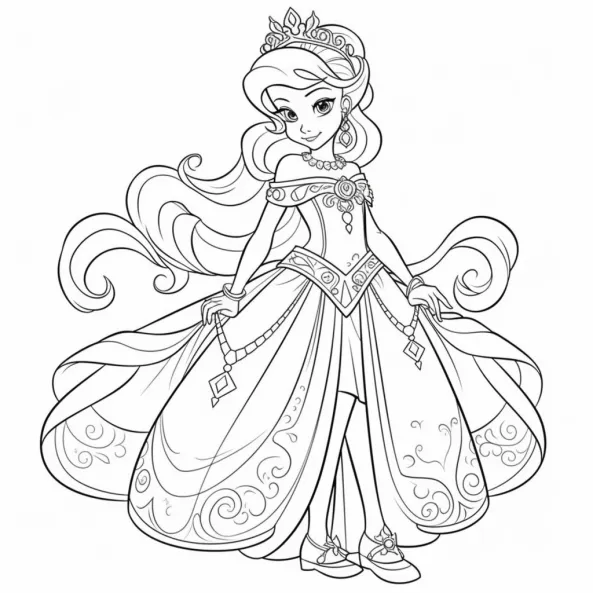 Tranh tô màu công chúa elsa trang disney