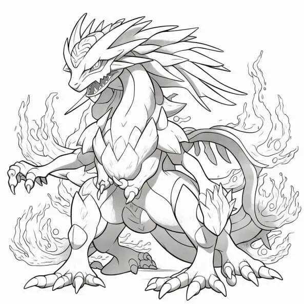 Tranh tô màu pokemon hệ nước một bản vẽ đen trắng của nhân vật