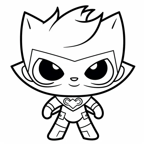 Tô màu siêu nhân cho bé cách vẽ chibi từ powerpuff
